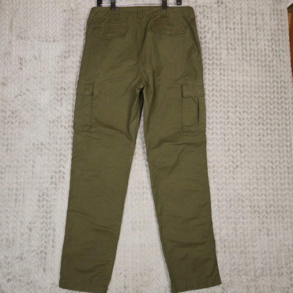 Banana Republic Cargo Pants Mens 34x36 Olive Green Lived-In Slim Straight Cotton